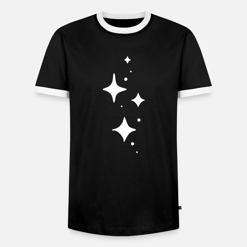 Glitzer Dekor Element - Männer Kontrast-T-Shirt - Schwarz/Weiß