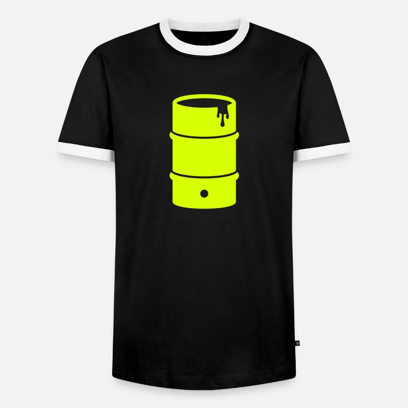 Barrel - Men's Ringer Shirt - black/white