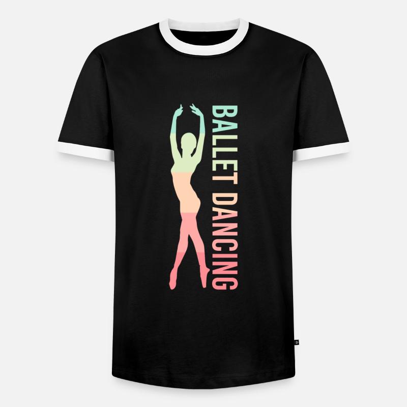 ballet dancer - Men's Ringer Shirt - black/white