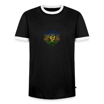 Ogonis - T-shirt contrasté Homme - noir/blanc - Devant - AI Model Female 172 light (172cm) & AI Model Male 178 light (178cm)