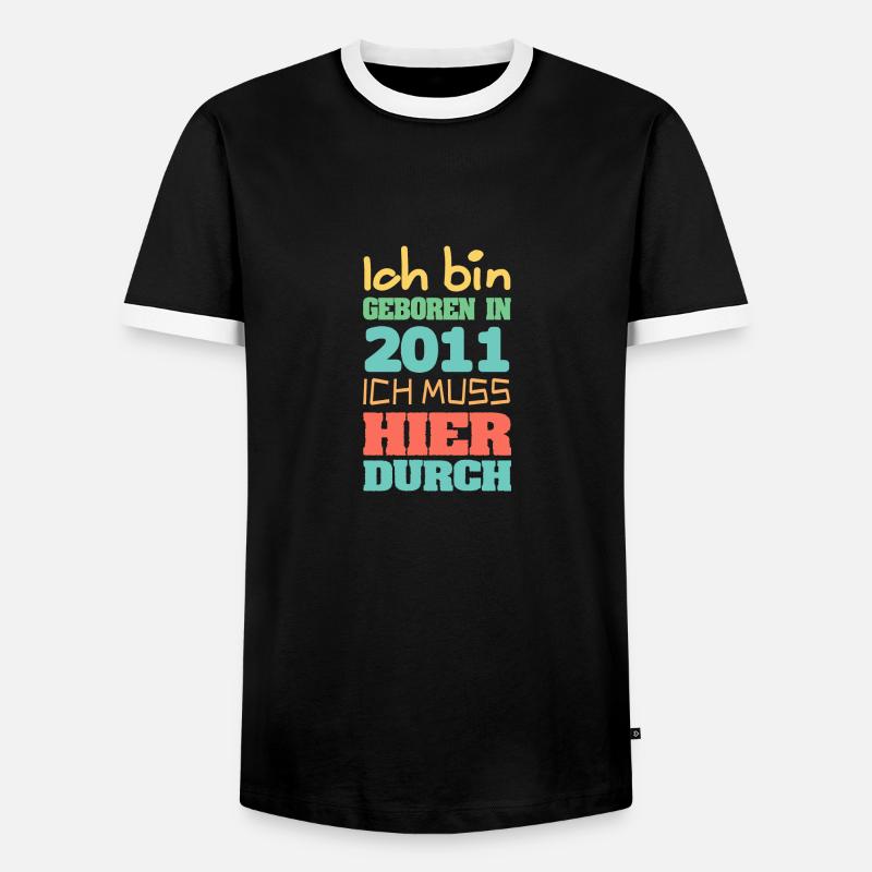 in 2011 - Men's Ringer Shirt - black/white
