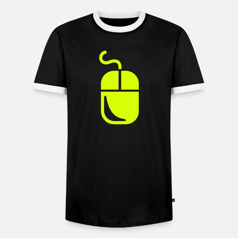 Computer - Men's Ringer Shirt - black/white