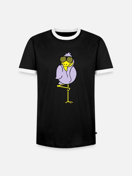 flamingo_002 - T-shirt contrasté Homme - noir/blanc