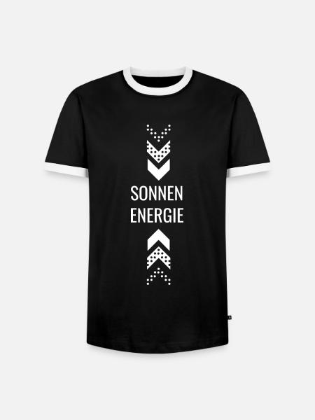 sonne energie 10 - Männer Kontrast-T-Shirt - Schwarz/Weiß