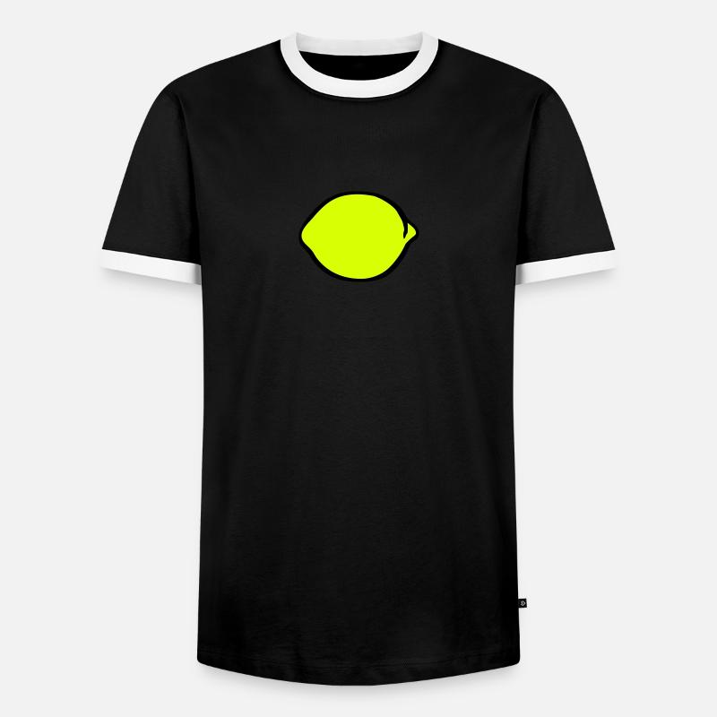 Lemon - Men's Ringer Shirt - black/white