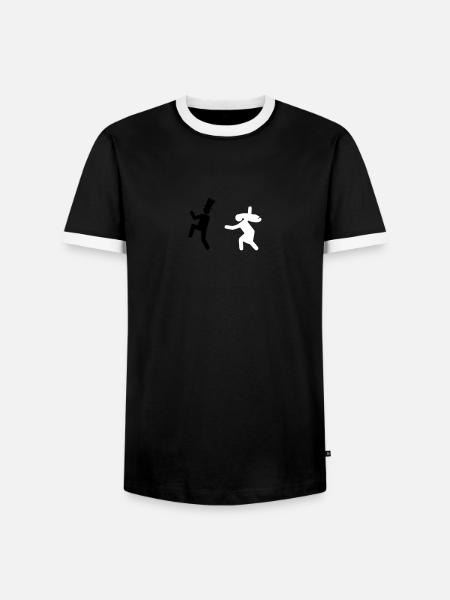 Running Groom - T-shirt contrasté Homme - noir/blanc
