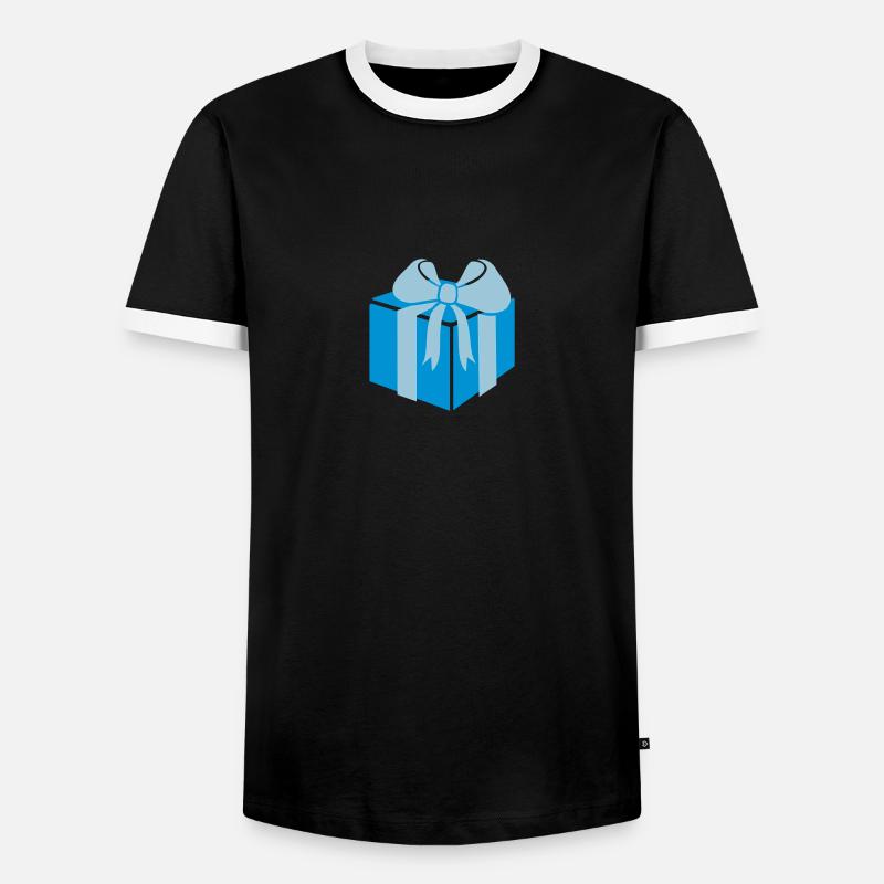 Geschenk - Männer Kontrast-T-Shirt - Schwarz/Weiß