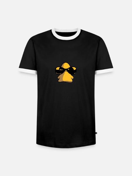 sunglasses_duck - T-shirt contrasté Homme - noir/blanc