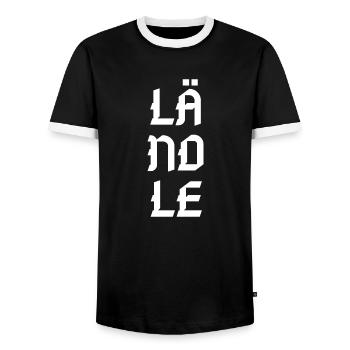 Ländle Vorarlberg Gsiberg - Männer Kontrast-T-Shirt - Schwarz/Weiß - Vorne - AI Model Female 172 light (172cm) & AI Model Male 178 light (178cm)