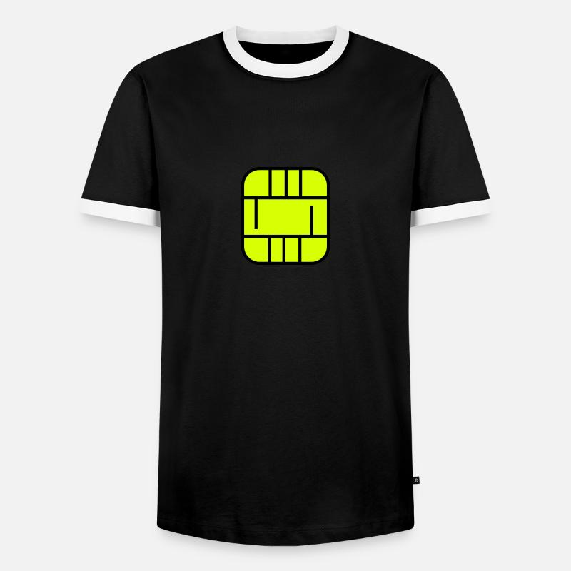 Microchip - Men's Ringer Shirt - black/white
