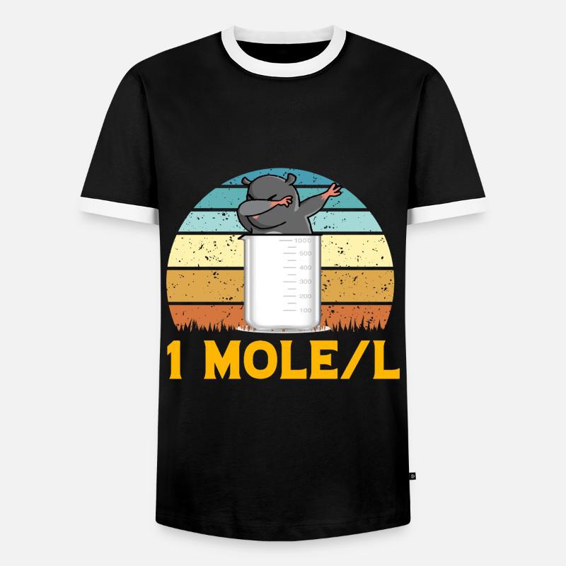 Mole Dabbing - Men's Ringer Shirt - black/white