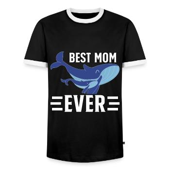 Die beste Mutter aller Zeiten - Männer Kontrast-T-Shirt - Schwarz/Weiß - Vorne - AI Model Female 172 light (172cm) & AI Model Male 178 light (178cm)