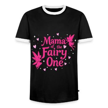 Maman de la fée Une - T-shirt contrasté Homme - noir/blanc - Devant - AI Model Female 172 light (172cm) & AI Model Male 178 light (178cm)