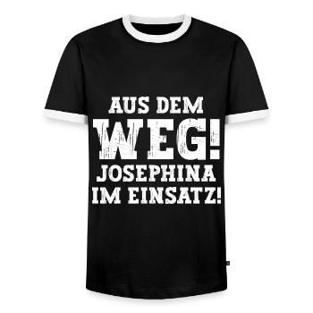 Josephina Lustiger Spruch Vorname Name Josephina - Männer Kontrast-T-Shirt - Schwarz/Weiß - Vorne - AI Model Female 172 light (172cm) & AI Model Male 178 light (178cm)