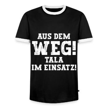 Tala Lustiger Spruch Vorname Name Tala - Männer Kontrast-T-Shirt - Schwarz/Weiß - Vorne - AI Model Female 172 light (172cm) & AI Model Male 178 light (178cm)