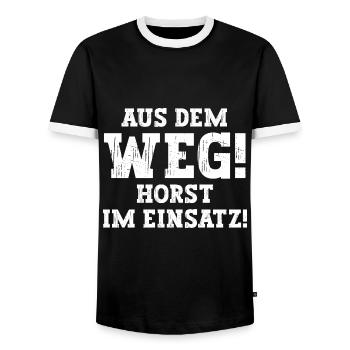 Horst Lustiger Spruch Vorname Name Horst - Männer Kontrast-T-Shirt - Schwarz/Weiß - Vorne - AI Model Female 172 light (172cm) & AI Model Male 178 light (178cm)