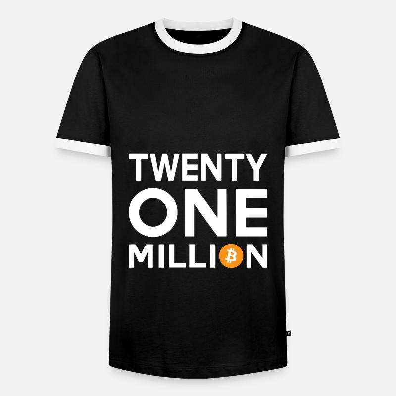 Bitcoin Twenty One Million - Men's Ringer Shirt - black/white