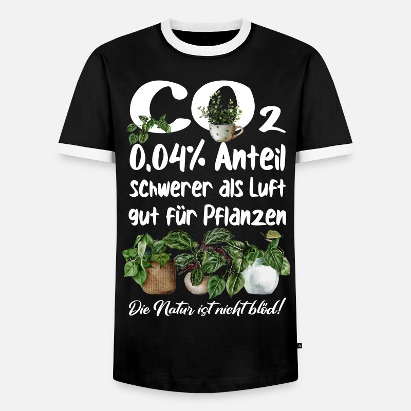 CO2 - Männer Kontrast-T-Shirt - Schwarz/Weiß