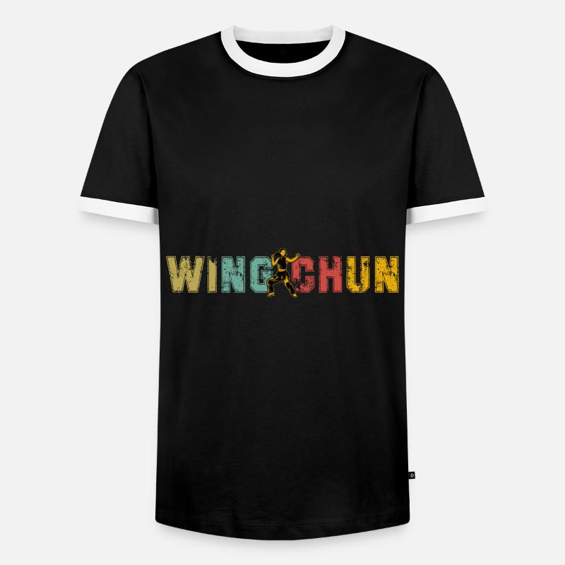 Wing Chun - Männer Kontrast-T-Shirt - Schwarz/Weiß