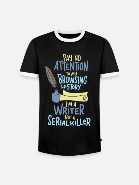 Écrivain - Conteur - T-shirt contrasté Homme - noir/blanc