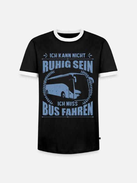 Busfahrer Geschenkideen ich kann - Männer Kontrast-T-Shirt - Schwarz/Weiß