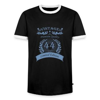Cadeaux 44e anniversaire Vintage Brother - T-shirt contrasté Homme - noir/blanc - Devant - AI Model Female 172 light (172cm) & AI Model Male 178 light (178cm)