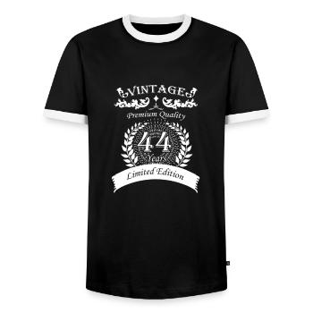 Cadeaux 44e anniversaire Vintage Brother - T-shirt contrasté Homme - noir/blanc - Devant - AI Model Female 172 light (172cm) & AI Model Male 178 light (178cm)