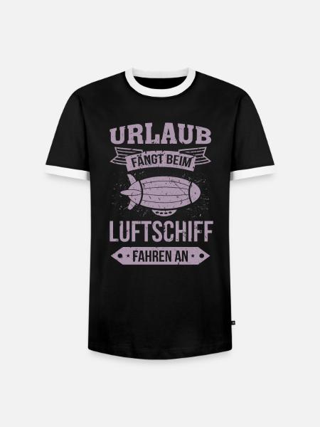Luftschiff Urlaub fängt an - Männer Kontrast-T-Shirt - Schwarz/Weiß