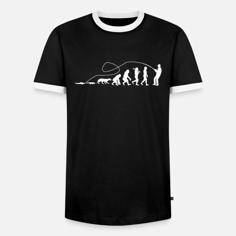 Evolution Angler TShirt - T-shirt contrasté Homme - noir/blanc