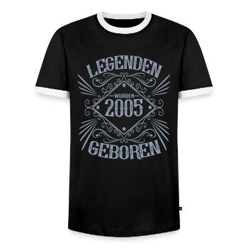 Jahrgang 2005 Geburtstag Sprüche - Männer Kontrast-T-Shirt - Schwarz/Weiß - Vorne - AI Model Female 172 light (172cm) & AI Model Male 178 light (178cm)