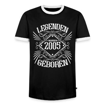 Jahrgang 2005 Geburtstag Sprüche - Männer Kontrast-T-Shirt - Schwarz/Weiß - Vorne - AI Model Female 172 light (172cm) & AI Model Male 178 light (178cm)