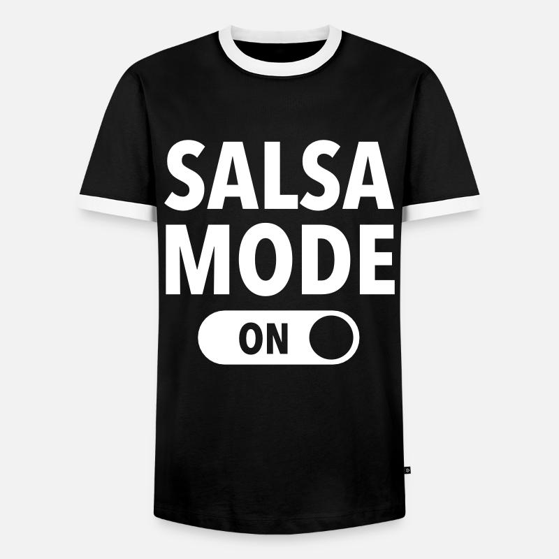 Salsa Mode (On) - Men's Ringer Shirt - black/white