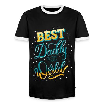 Meilleur papa - T-shirt contrasté Homme - noir/blanc - Devant - AI Model Female 172 light (172cm) & AI Model Male 178 light (178cm)