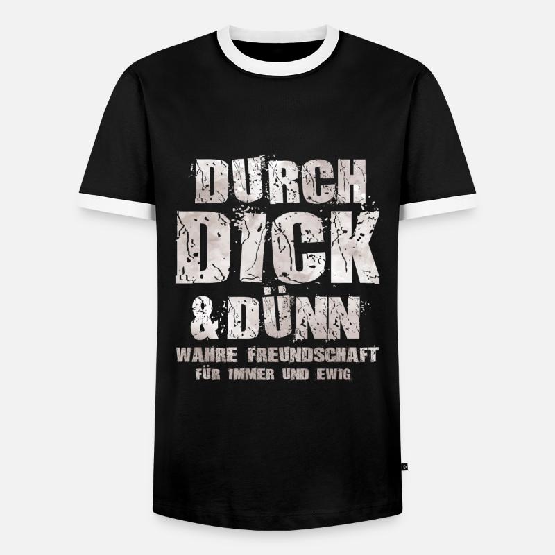 Freundschaft spruch - Männer Kontrast-T-Shirt - Schwarz/Weiß