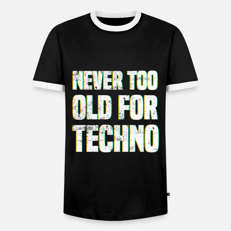 Techno saying - Men's Ringer Shirt - black/white