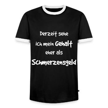 Arbeit Job Kollegen Spruch lustig Geschenkidee - Männer Kontrast-T-Shirt - Schwarz/Weiß - Vorne - AI Model Female 172 light (172cm) & AI Model Male 178 light (178cm)