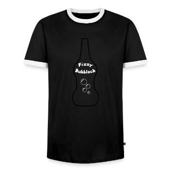 Zohan - Fizzy Bubblech / Bubbele - Männer Kontrast-T-Shirt - Schwarz/Weiß - Vorne - AI Model Female 172 light (172cm) & AI Model Male 178 light (178cm)