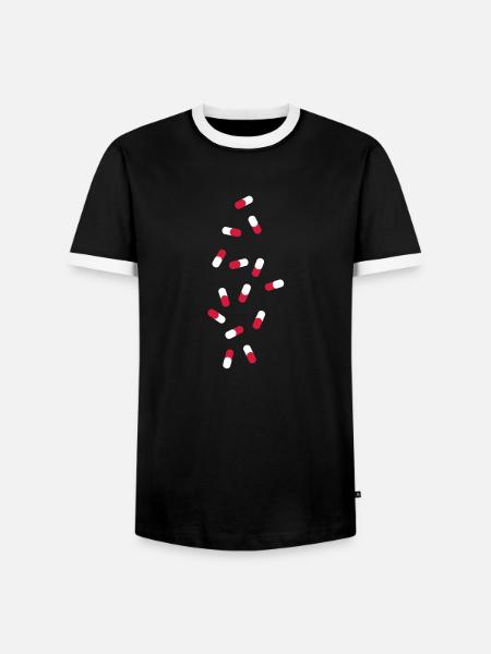 pills - T-shirt contrasté Homme - noir/blanc