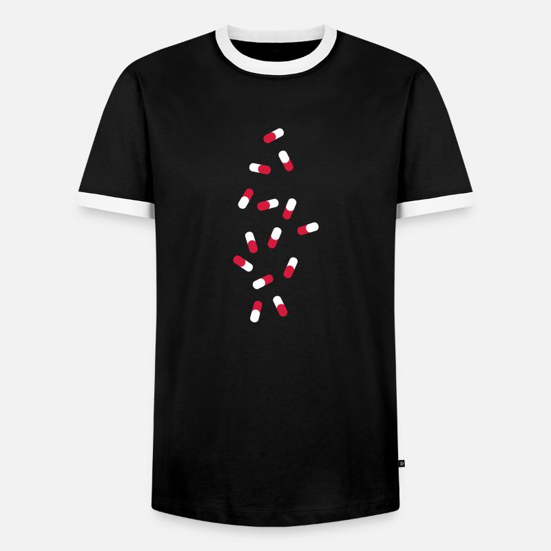 pills - Men's Ringer Shirt - black/white