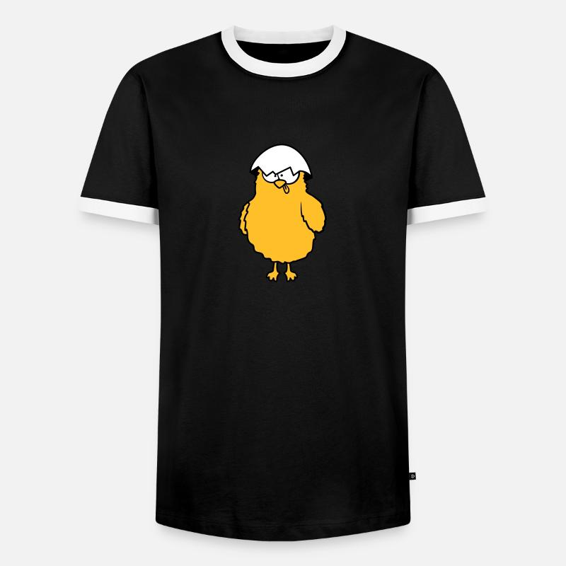 Crazy funny chicks - Men's Ringer Shirt - black/white