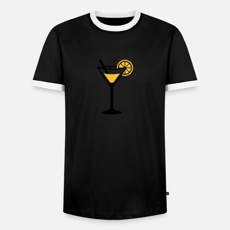 Cocktail - Men's Ringer Shirt - black/white