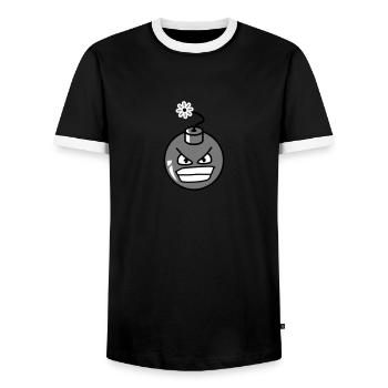 Bomb - T-shirt contrasté Homme - noir/blanc - Devant - AI Model Female 172 light (172cm) & AI Model Male 178 light (178cm)
