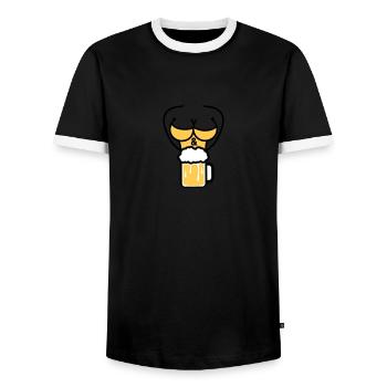 ohne text sexy heiß hübsch sex design logo I'm her - Männer Kontrast-T-Shirt - Schwarz/Weiß - Vorne - AI Model Female 172 light (172cm) & AI Model Male 178 light (178cm)