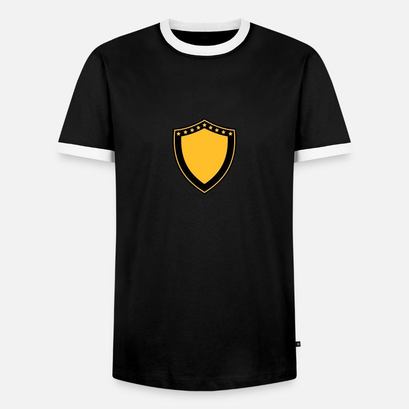Heraldic Shield - Men's Ringer Shirt - black/white