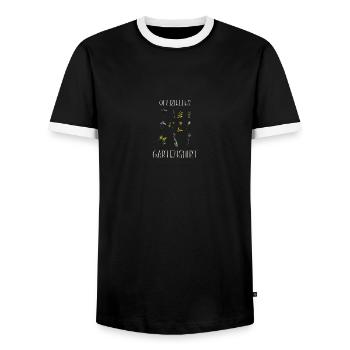 Mein Garten mein Maulwurf Design für Gärtner - Männer Kontrast-T-Shirt - Schwarz/Weiß - Vorne - AI Model Female 172 light (172cm) & AI Model Male 178 light (178cm)