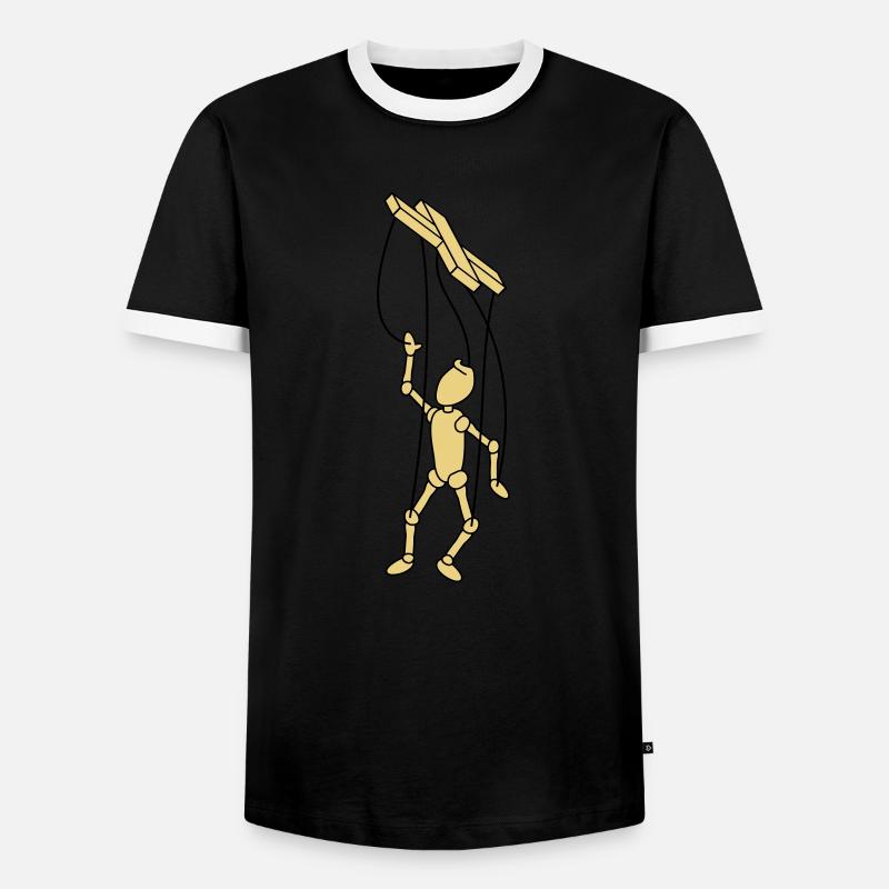 Marionette Puppet - Men's Ringer Shirt - black/white