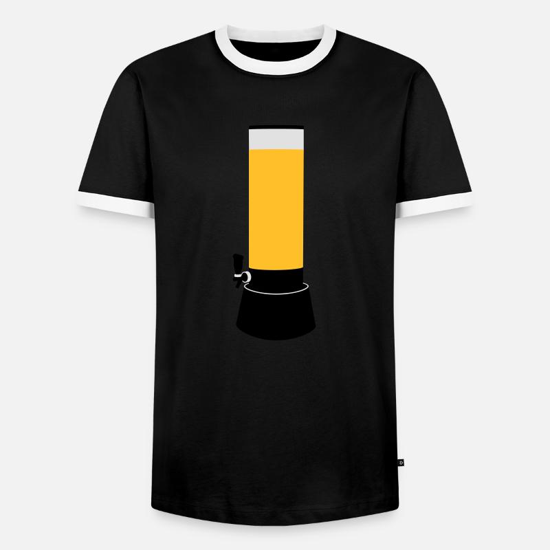 Atomtower - Männer Kontrast-T-Shirt - Schwarz/Weiß