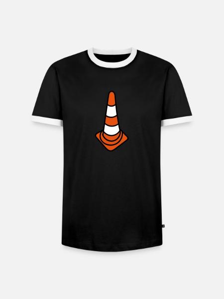 Pilone - Männer Kontrast-T-Shirt - Schwarz/Weiß