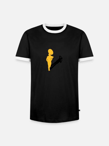 sousaphone - Men's Ringer Shirt - black/white