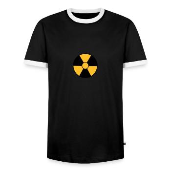 Radio Active Logo X2 FR - T-shirt contrasté Homme - noir/blanc - Devant - AI Model Female 172 light (172cm) & AI Model Male 178 light (178cm)
